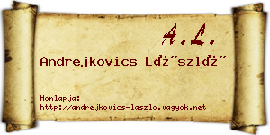 Andrejkovics László névjegykártya