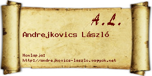 Andrejkovics László névjegykártya